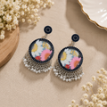 Pressed Flower Resin Earrings | Handmade Floral Dangle Earrings | Botanical Jewelry | Pearl Fringe Earrings | Gift for Her